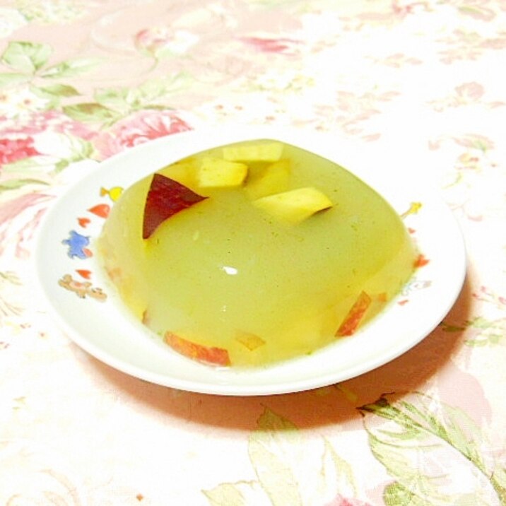 ❤青汁と薩摩芋と林檎の寒天❤